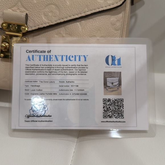 Louis Vuitton Metis Emptiente Leather Cream with gold hardware - Picture 9 of 9